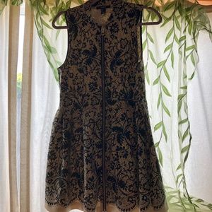 Forever 21 black and creme patterned dress